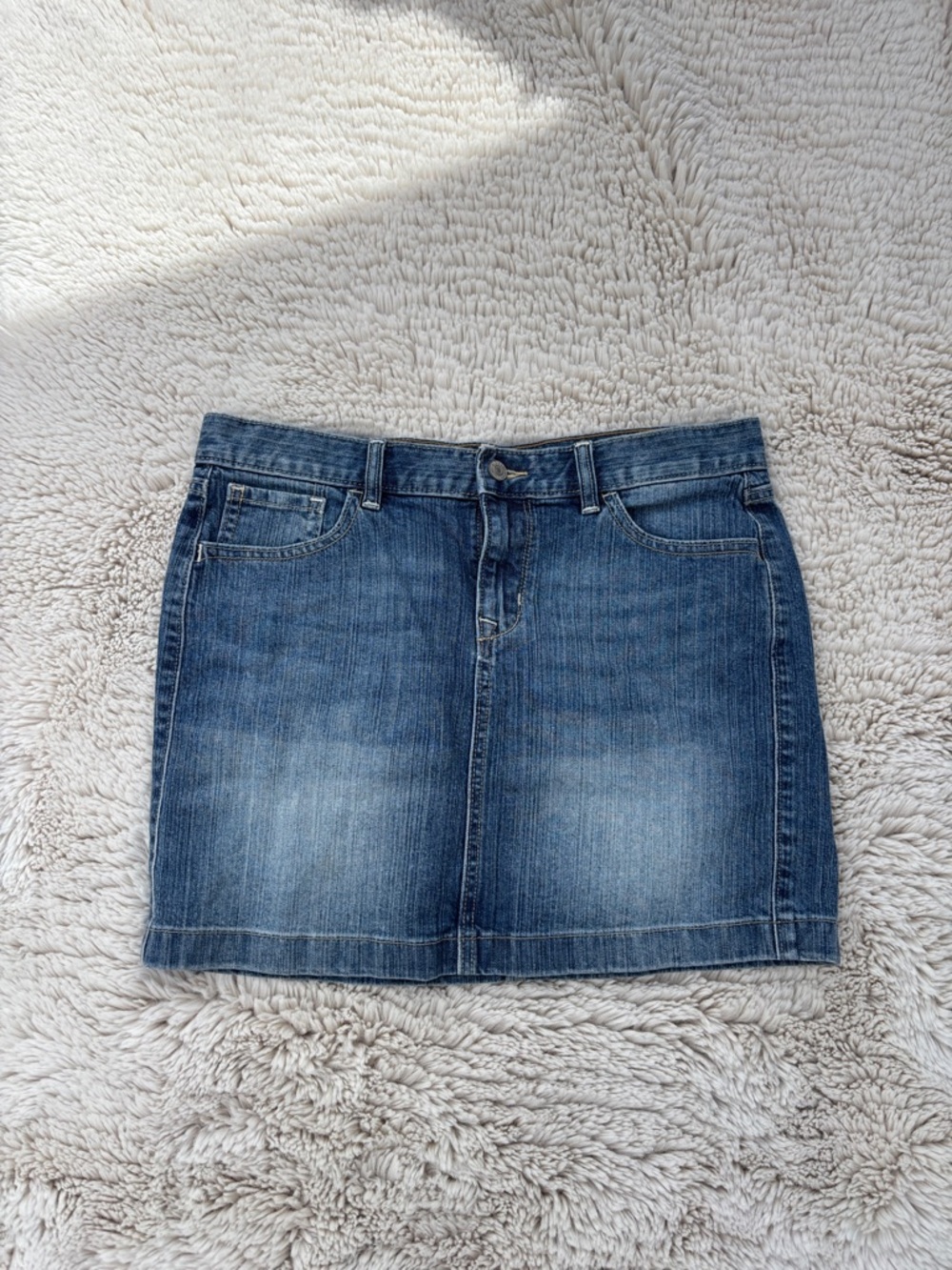 Old Navy Blue Washed Denim Mini Skirt